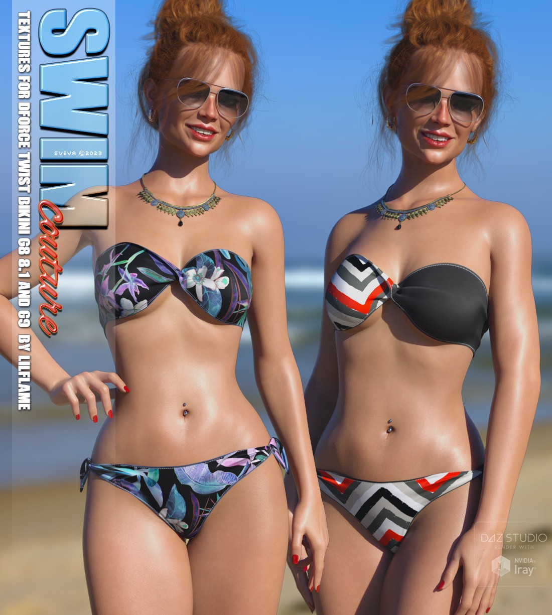 SWIM Couture Textures For Twist Bikini Daz 3D