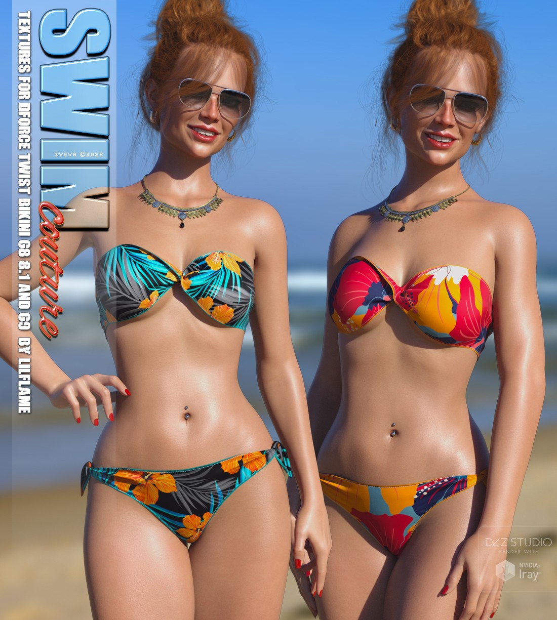 Swim Couture Textures For Twist Bikini Daz D