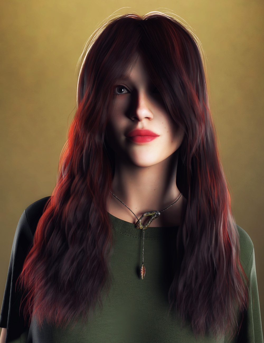 Cs Dforce Curly Curtain Hair For Genesis Daz D