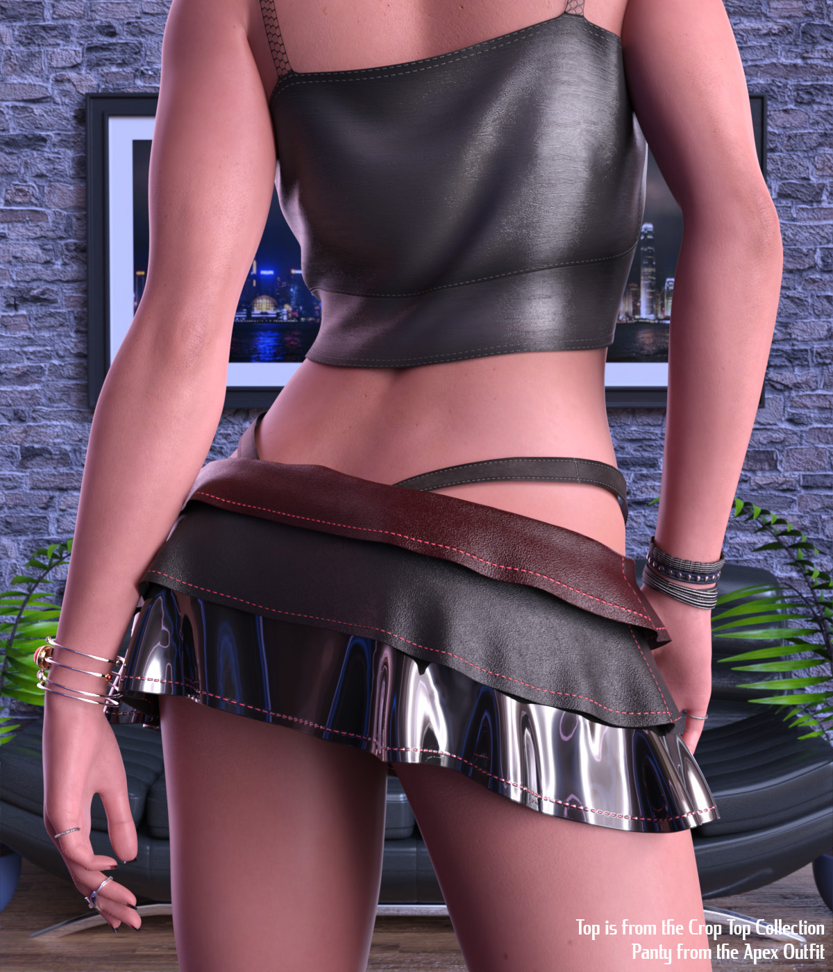 Dforce Mini Hip Skirt For Genesis Female Daz D