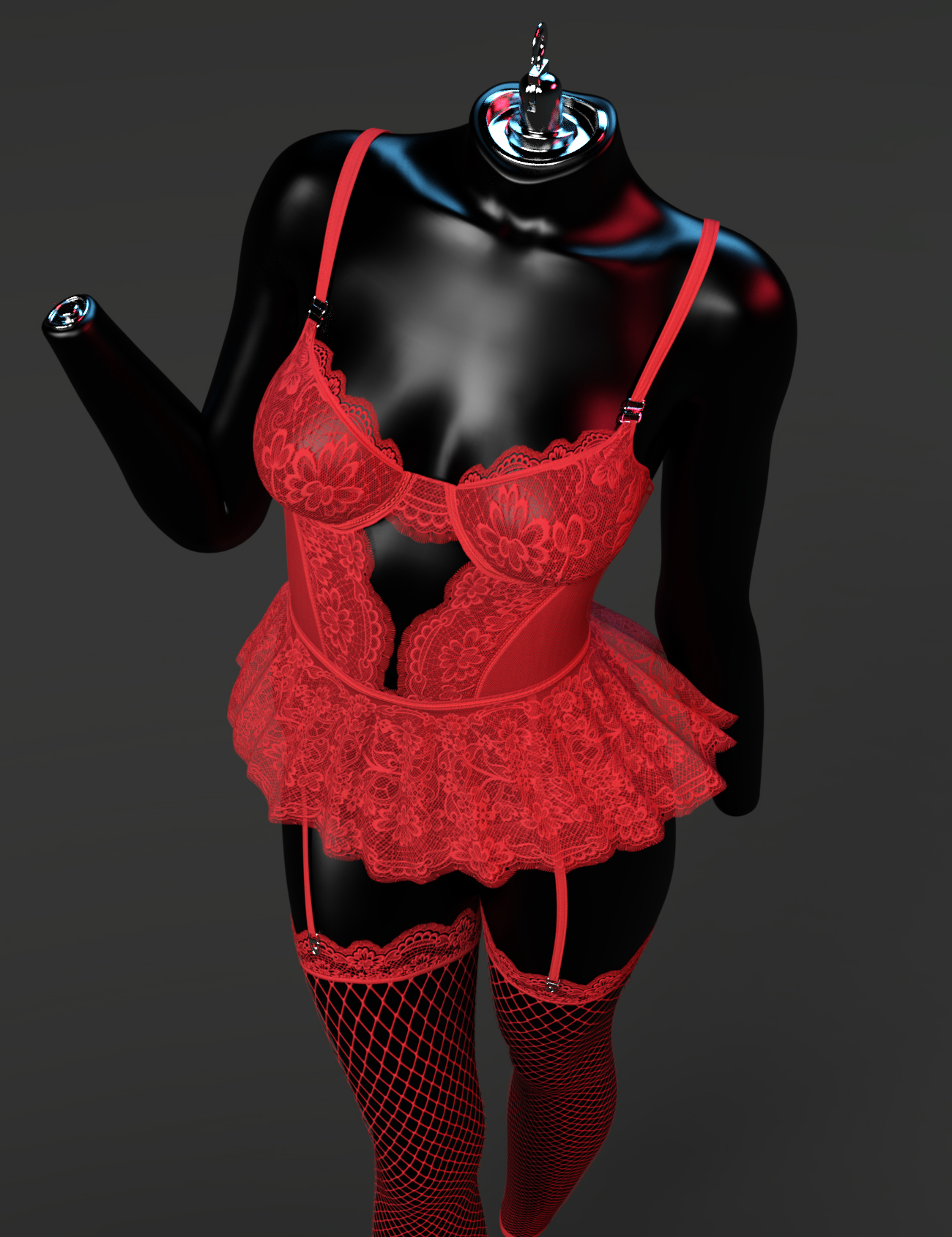 X Fashion Cutie Lace Lingerie For Genesis Daz D