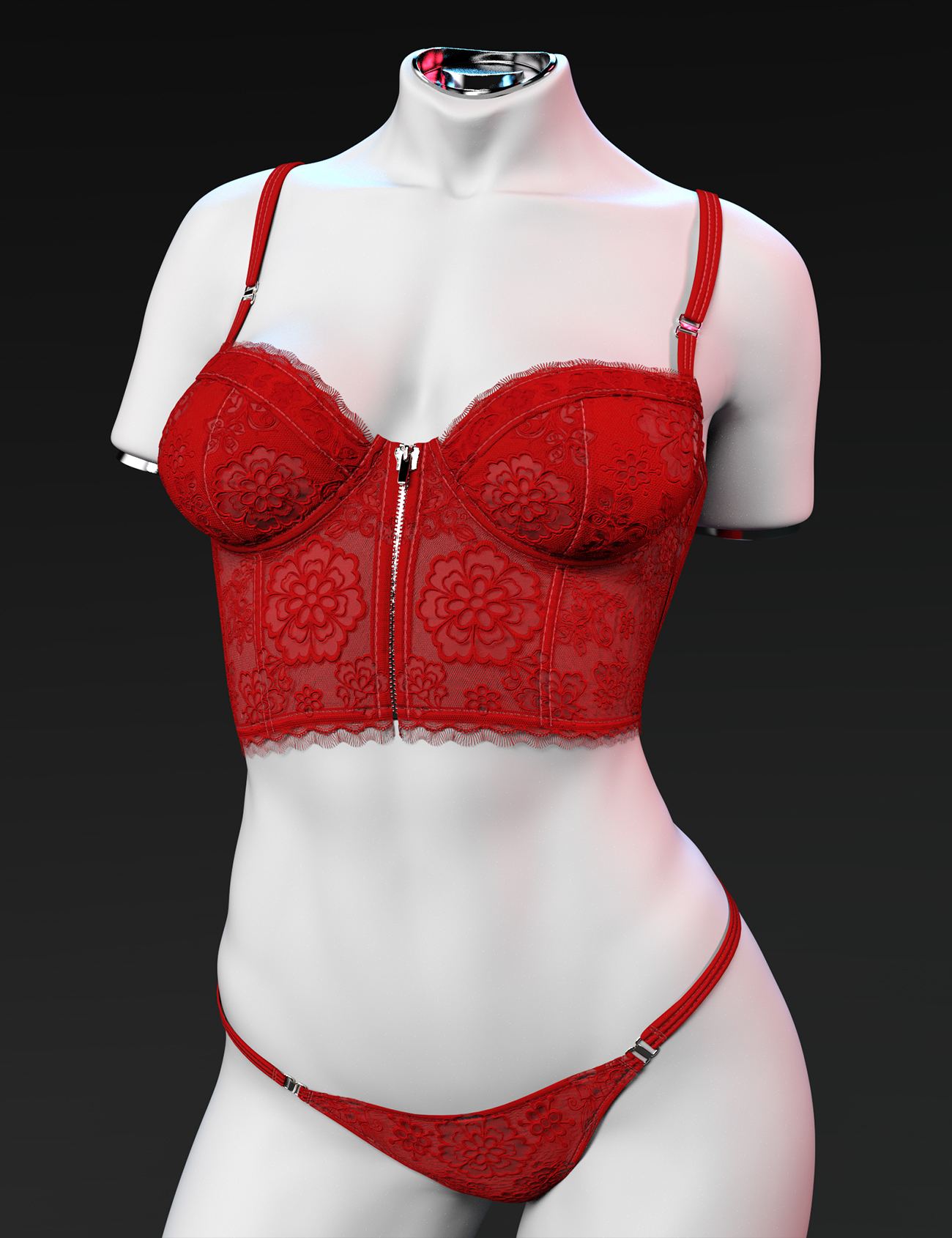 X Fashion Charming Lace Lingerie For Genesis 9 Daz 3D