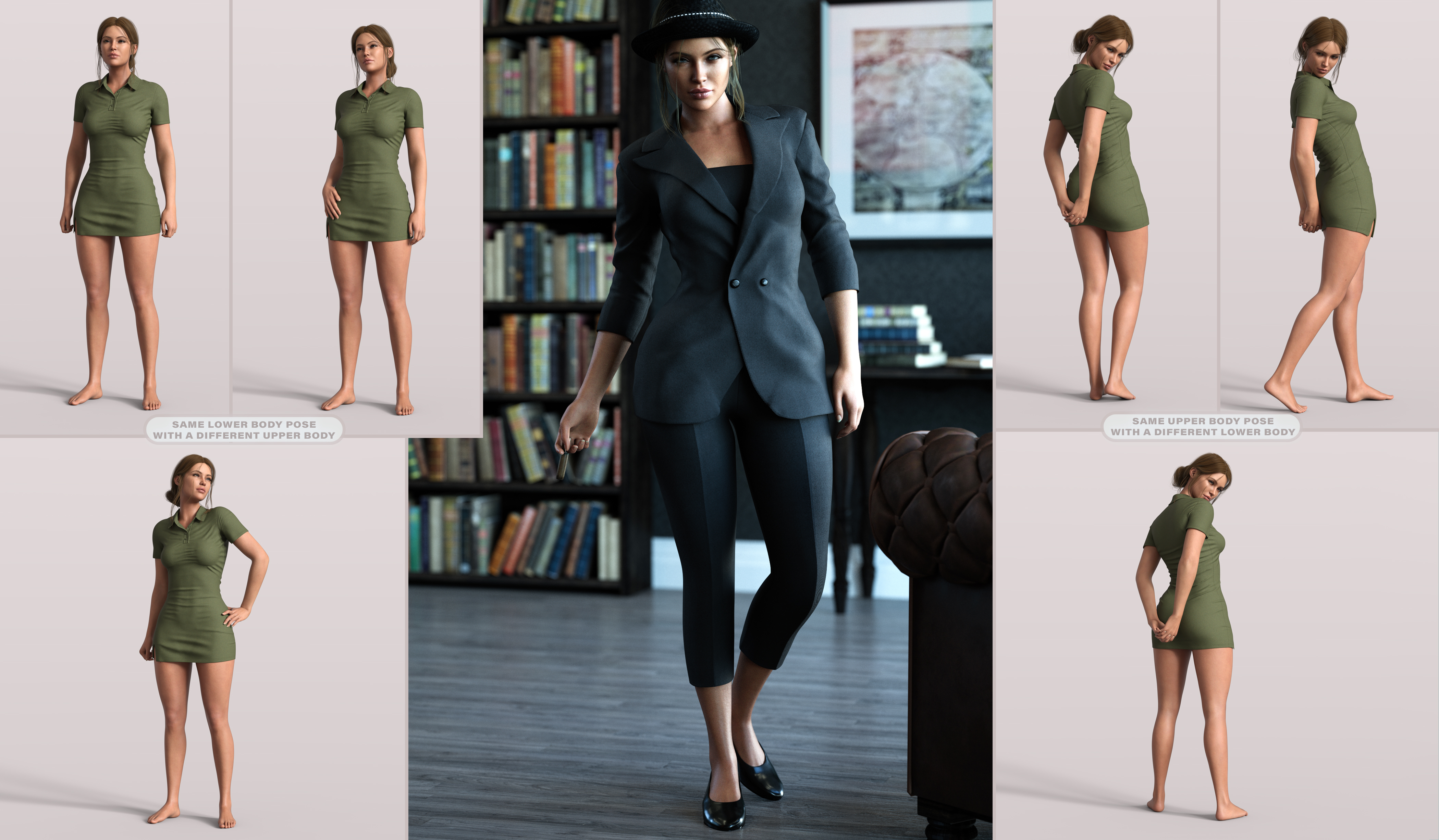 Z Versatile Standing Pose Mega Set For Genesis 9 And 8 Female Daz 3D