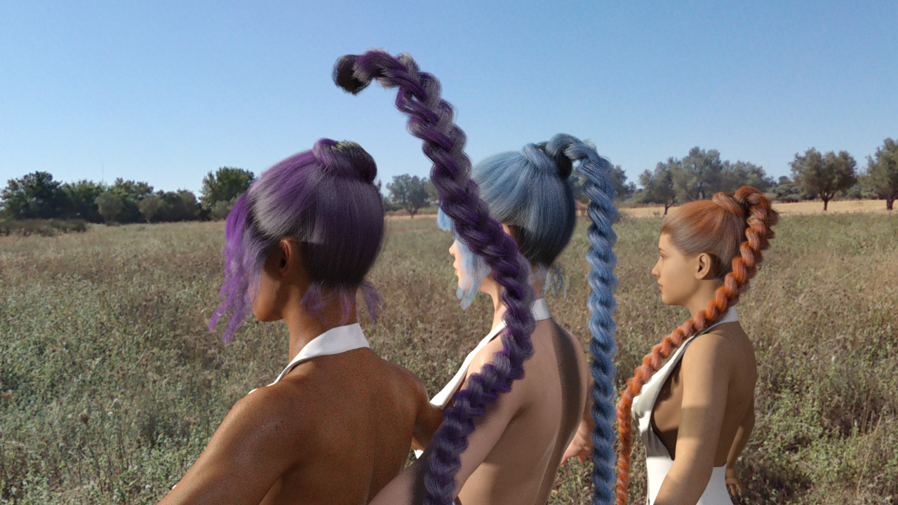 Floating braid issue fitting custom G8F character with dForce Lea Hair 2 for Genesis 3 and 8 Female(s)