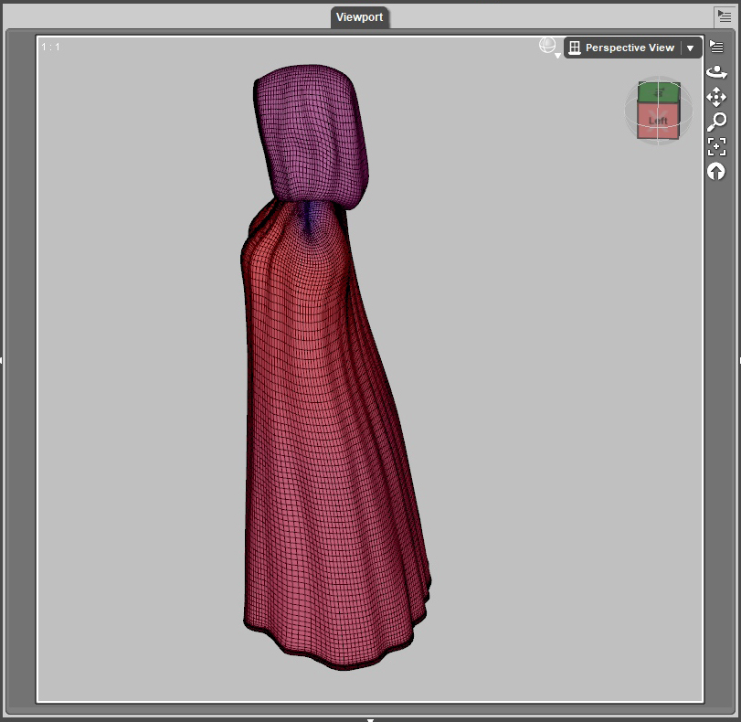Weight Applied to the Cloak Using Selection Sets and Material Zones