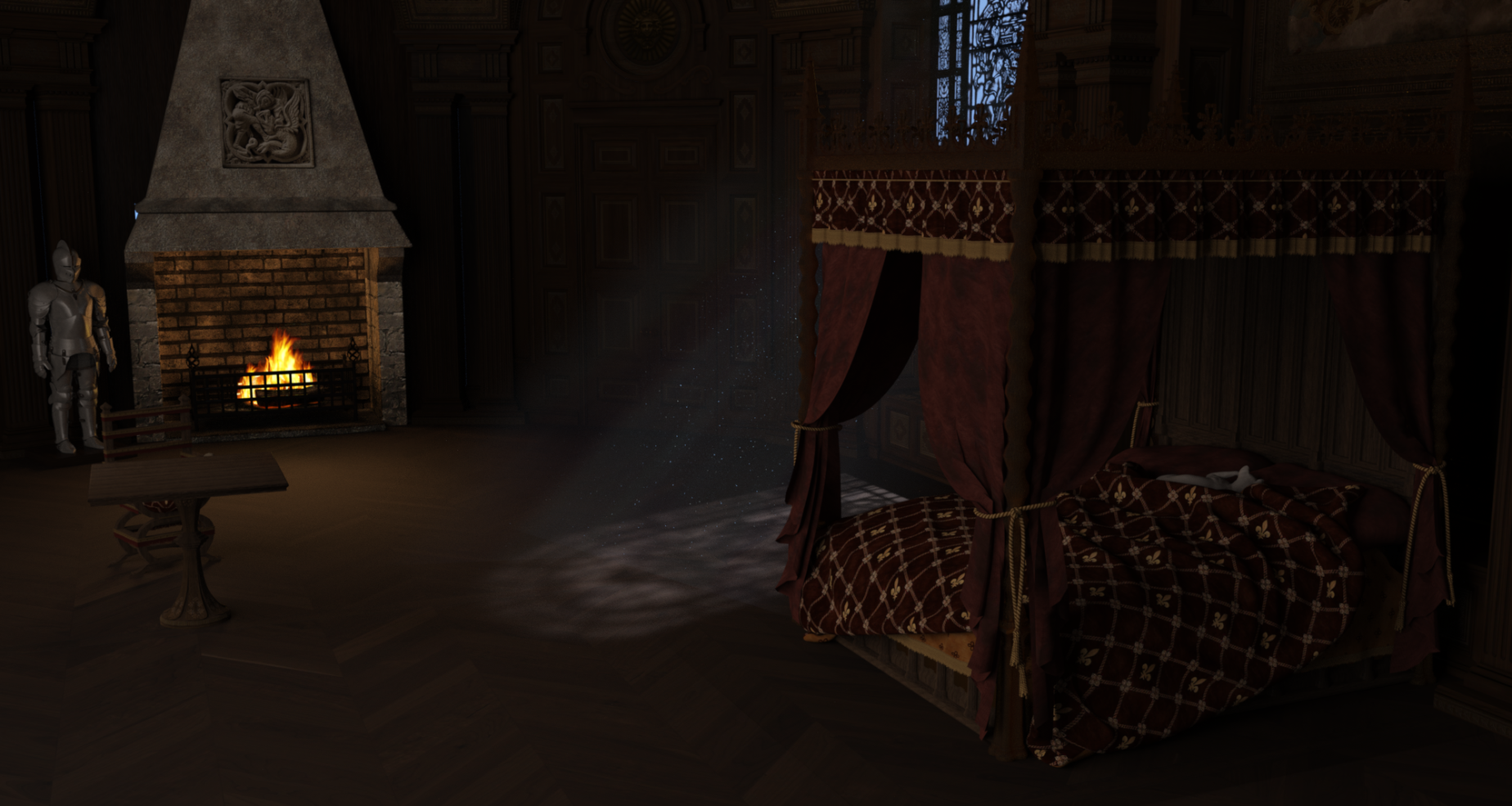 WIP, Early version of The Royal Bedchamber, by L'Adair