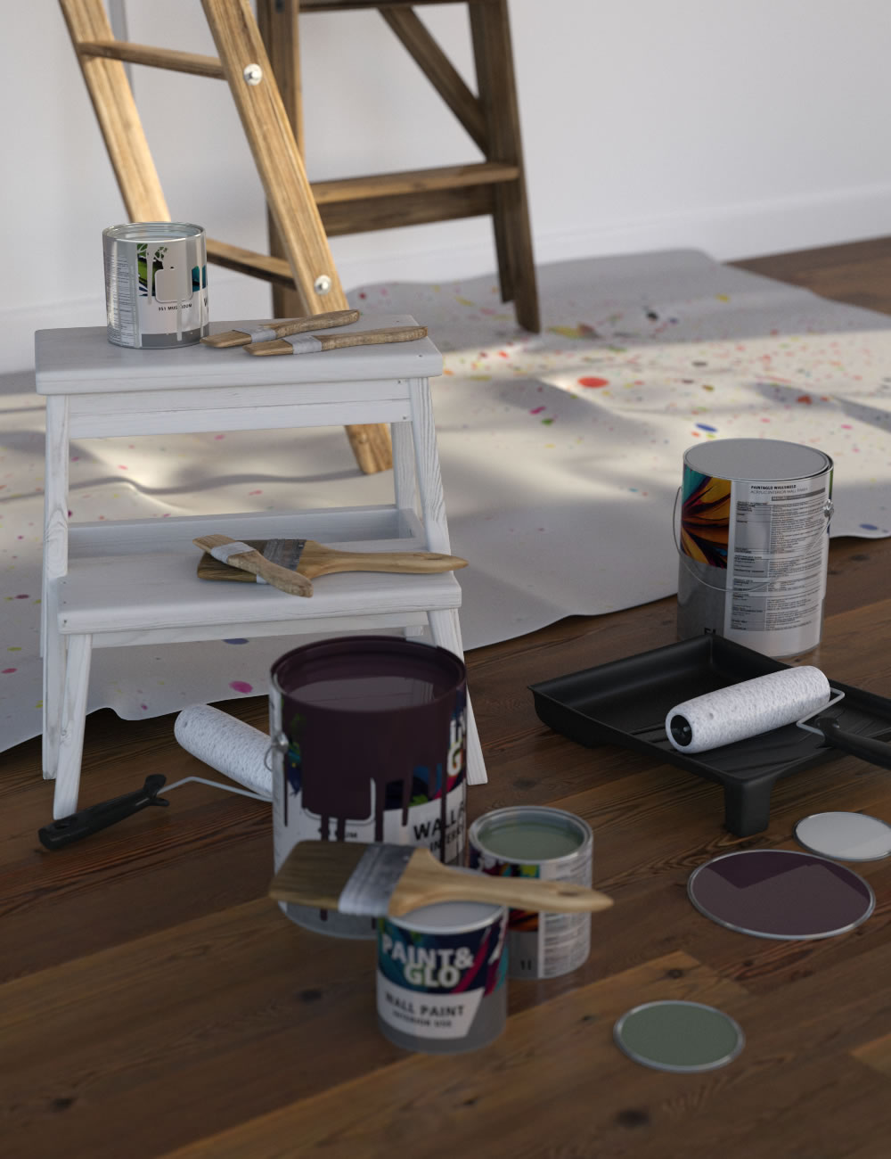 Mini Scenes Wall Painting | Daz 3D