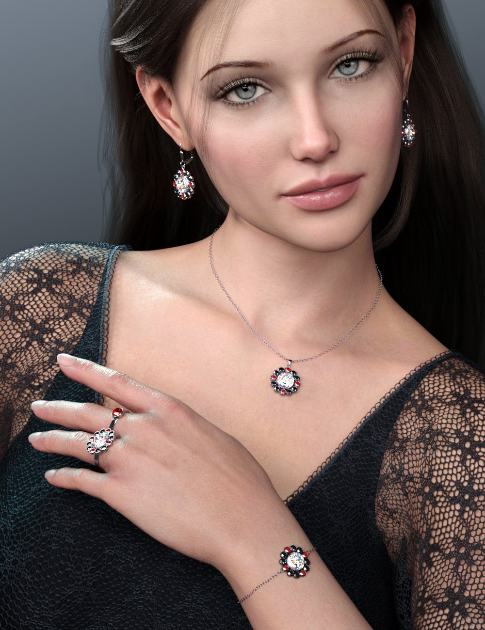 Exquisite Jewelry for Genesis 9 by: esha, 3D Models by Daz 3D