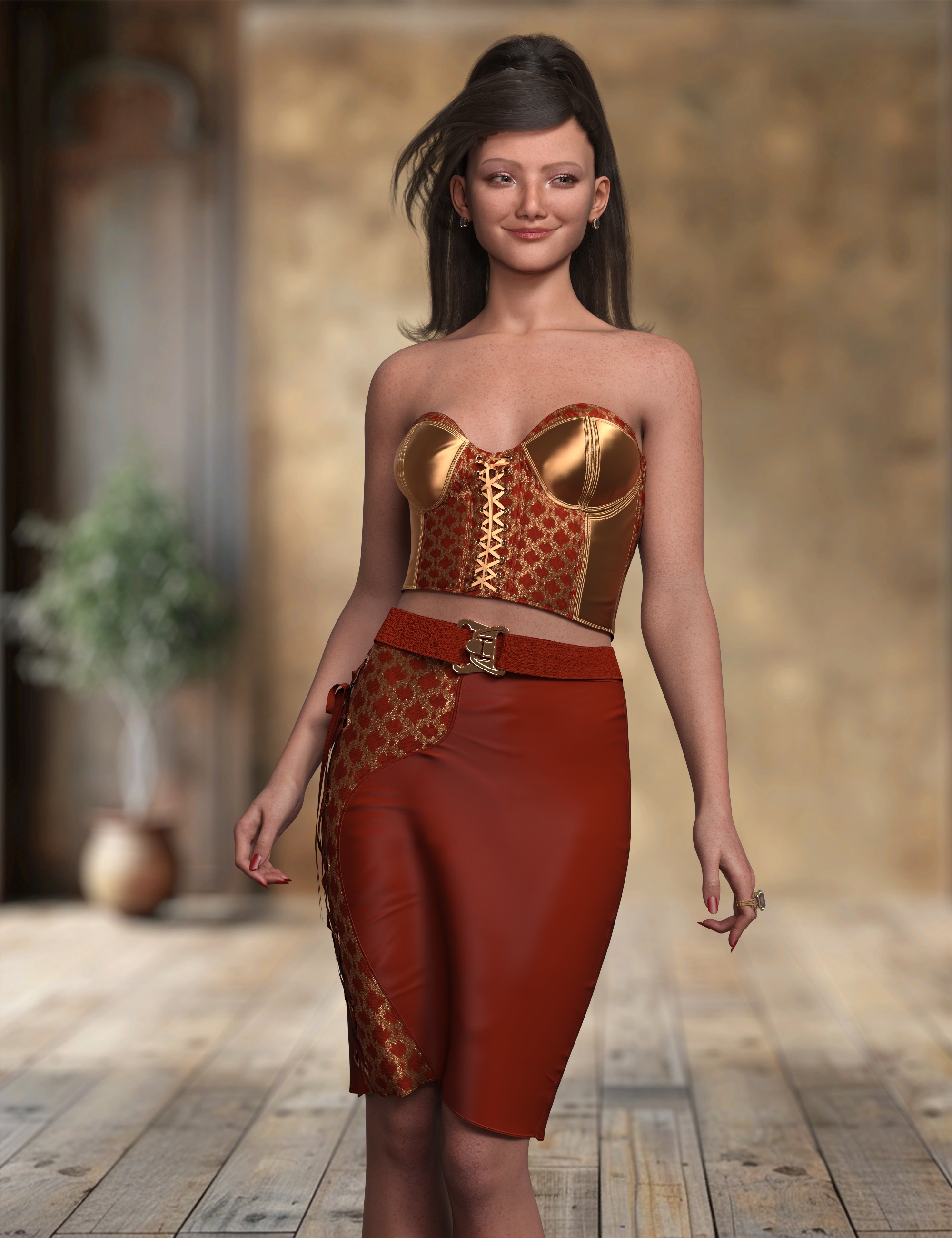 dForce Marlyn Outfit for Genesis 9 by: Nelmi, 3D Models by Daz 3D