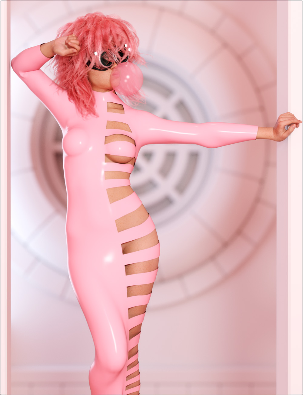 dForce VYK Show Stealer Dress for Genesis 9 by: vyktohria, 3D Models by Daz 3D