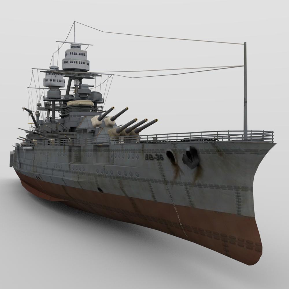 USS Nevada BB-36 for DAZ Studio by: VanishingPoint, 3D Models by Daz 3D