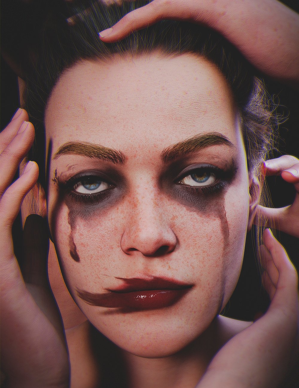 LA Smudged Make Up for Genesis 9 by: Laia, 3D Models by Daz 3D