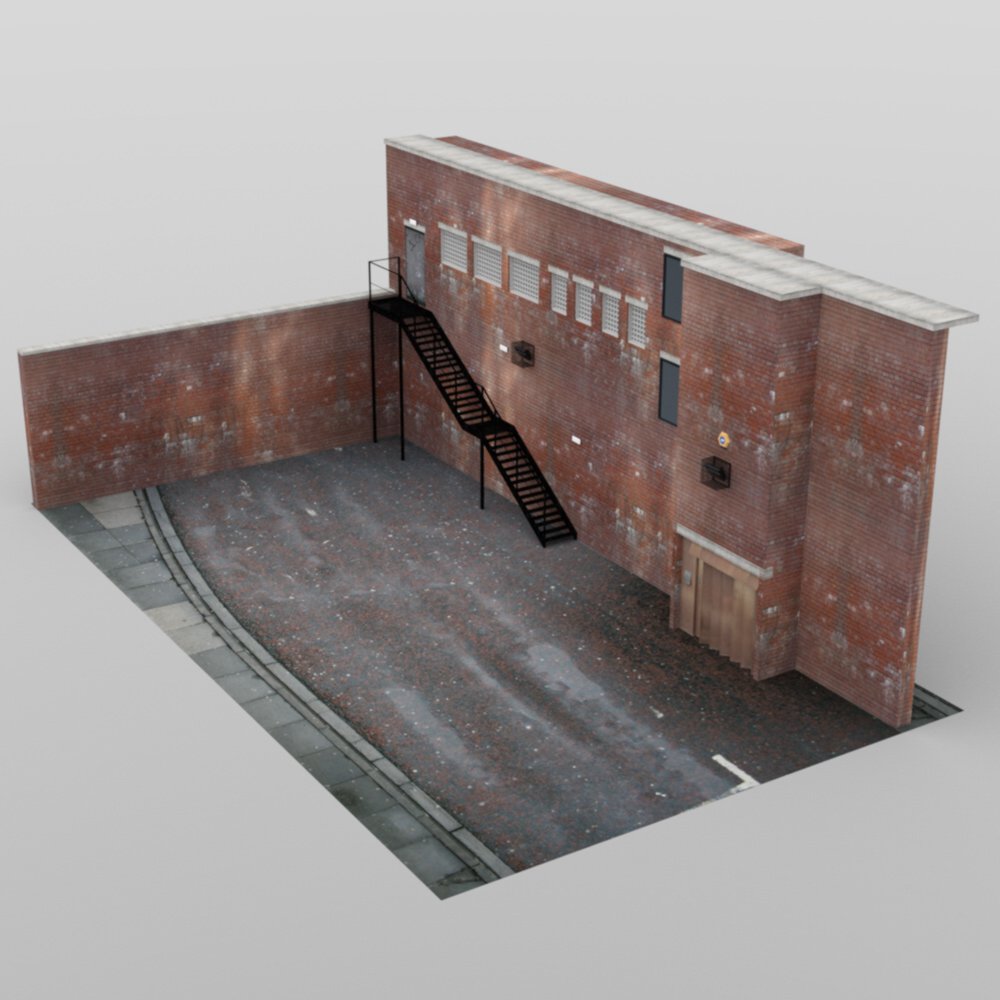 Store Building Rear - for DAZ Studio by: VanishingPoint, 3D Models by Daz 3D
