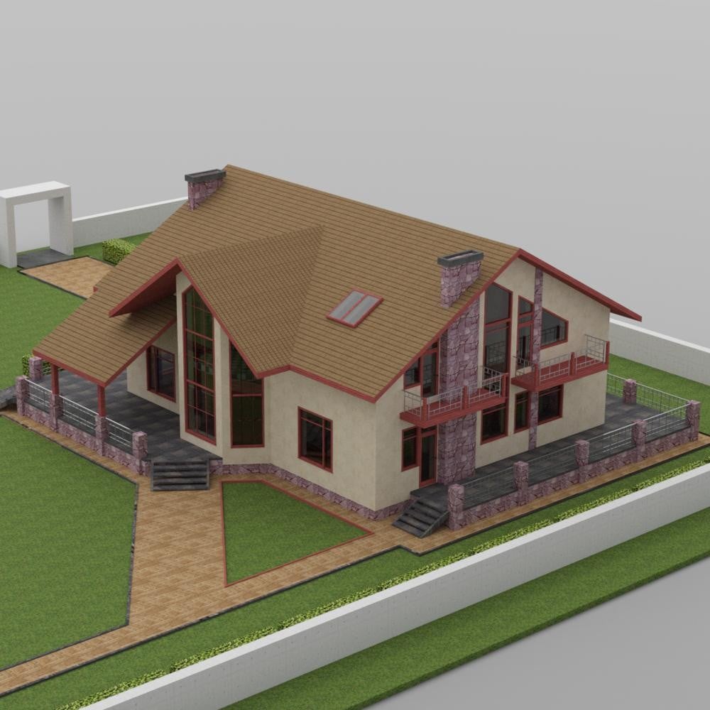 Country House Model for DAZ Studio | Daz 3D