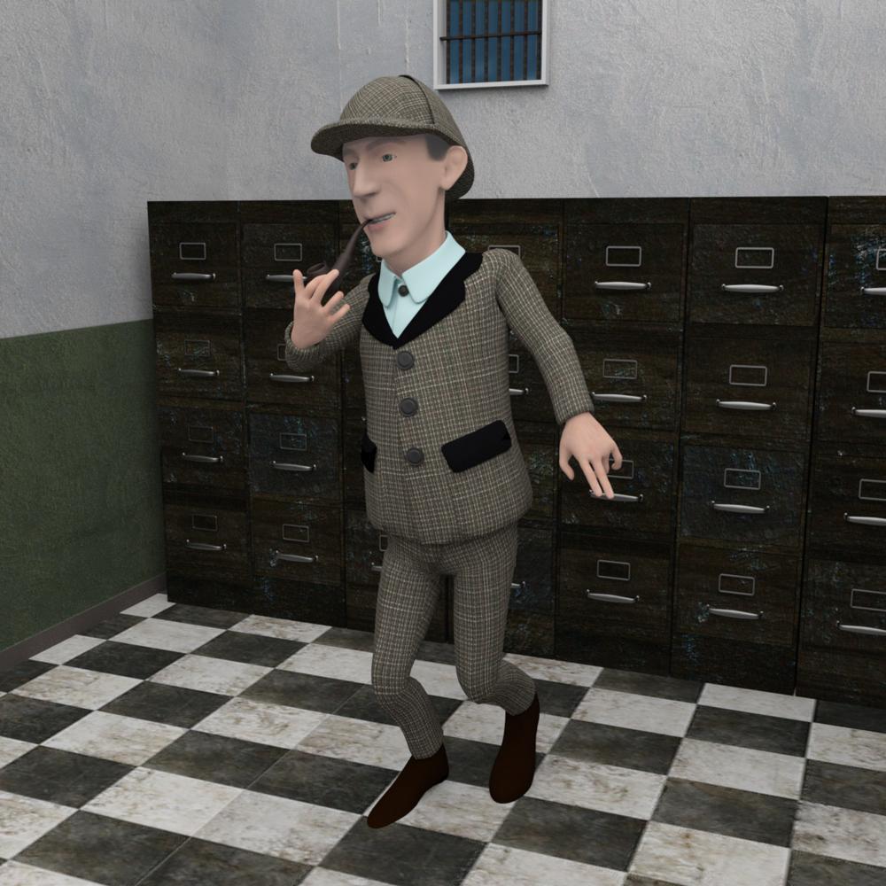 Detective Holmes for DAZ Studio by: VanishingPoint, 3D Models by Daz 3D