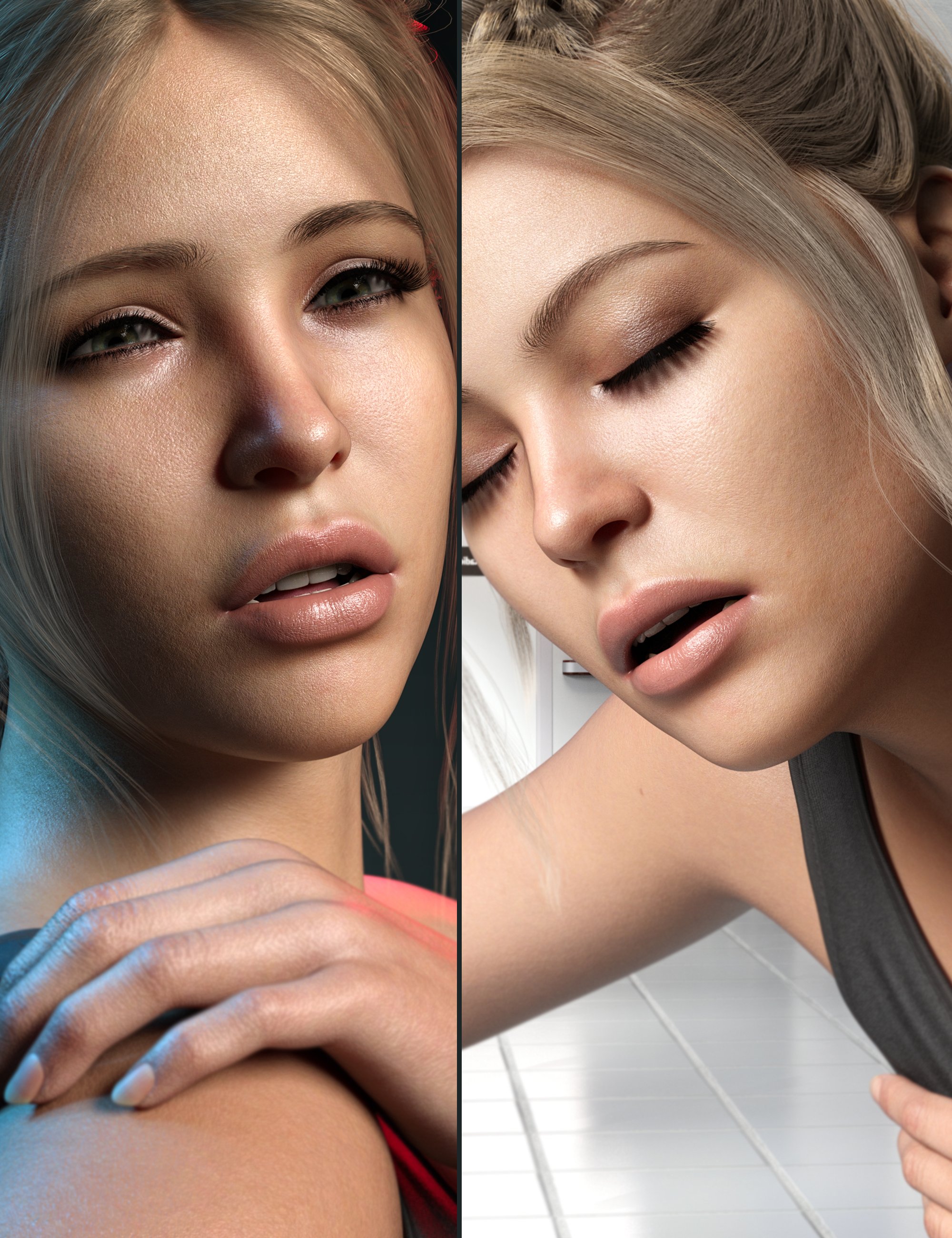 Z Hurt and Pained Mix and Match Expressions for Genesis 9 by: Zeddicuss, 3D Models by Daz 3D
