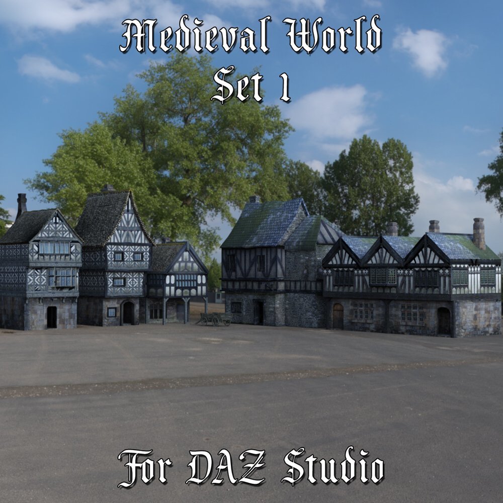 Medieval World Set 1 for DAZ Studio by: VanishingPoint, 3D Models by Daz 3D