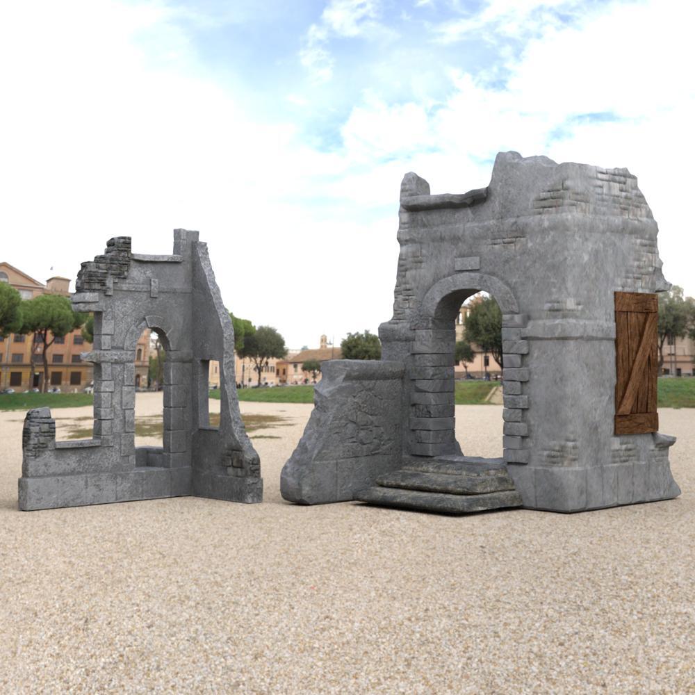 Medieval Ruins Set 1 for DAZ Studio by: VanishingPoint, 3D Models by Daz 3D