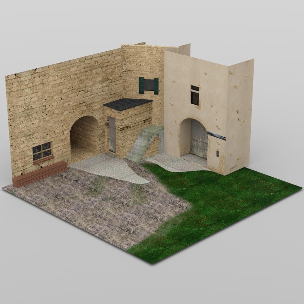 French Courtyard for DAZ Studio by: VanishingPoint, 3D Models by Daz 3D