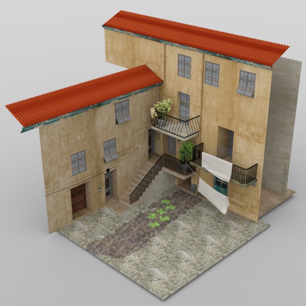 French Village Corner for DAZ Studio by: VanishingPoint, 3D Models by Daz 3D