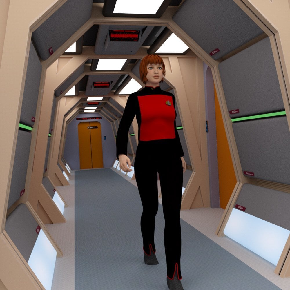 Futuristic Hallways for DAZ Studio by: VanishingPoint, 3D Models by Daz 3D