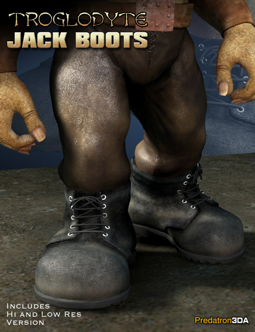 Troglodyte Jack Boots by: Predatron, 3D Models by Daz 3D
