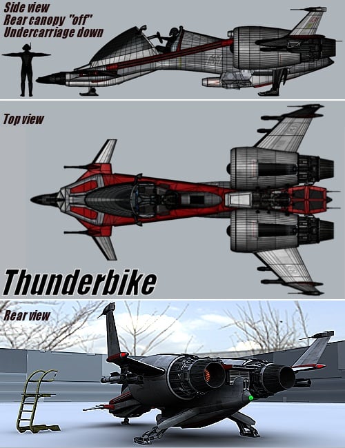 Thunderbike Thunderbike by: Kibarreto, 3D Models by Daz 3D