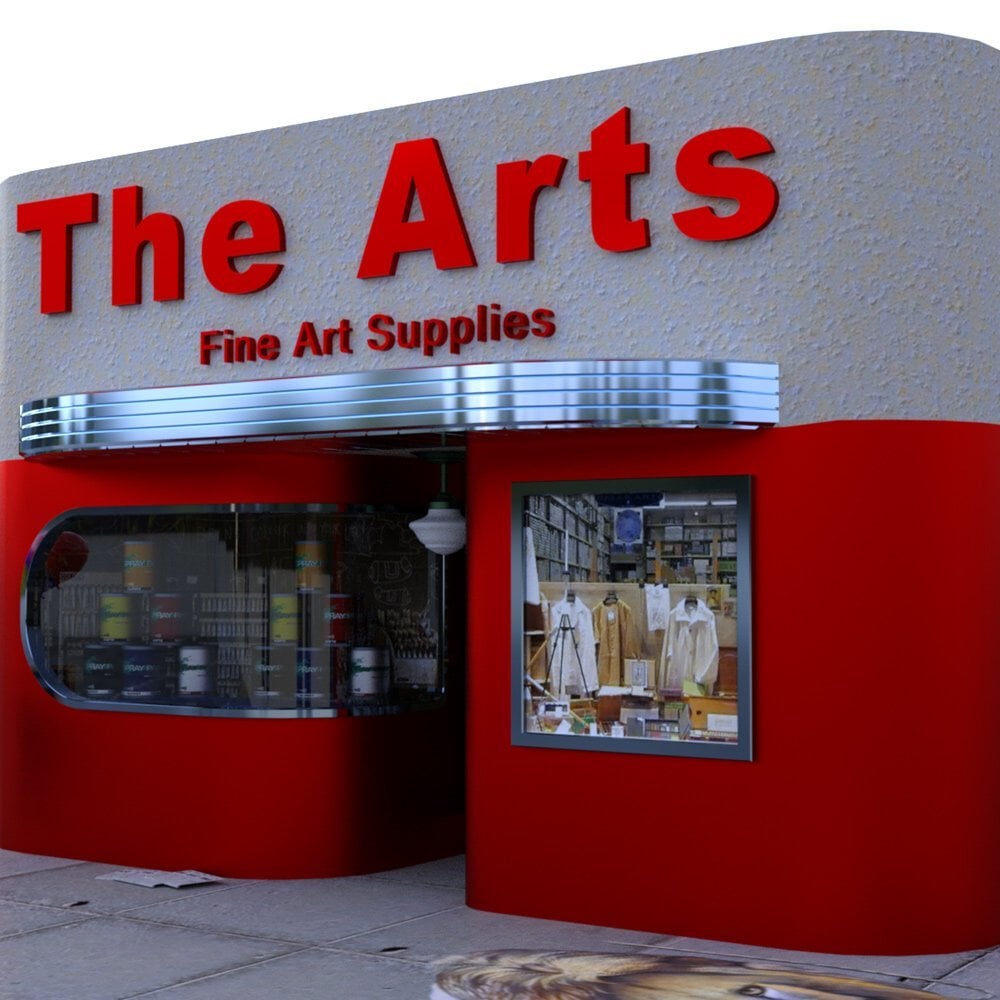 Art Deco Art Supply Store for DAZ Studio by: VanishingPoint, 3D Models by Daz 3D