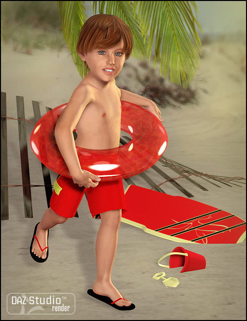 Beach Set Boys by: SarsaBarbara Brundon, 3D Models by Daz 3D