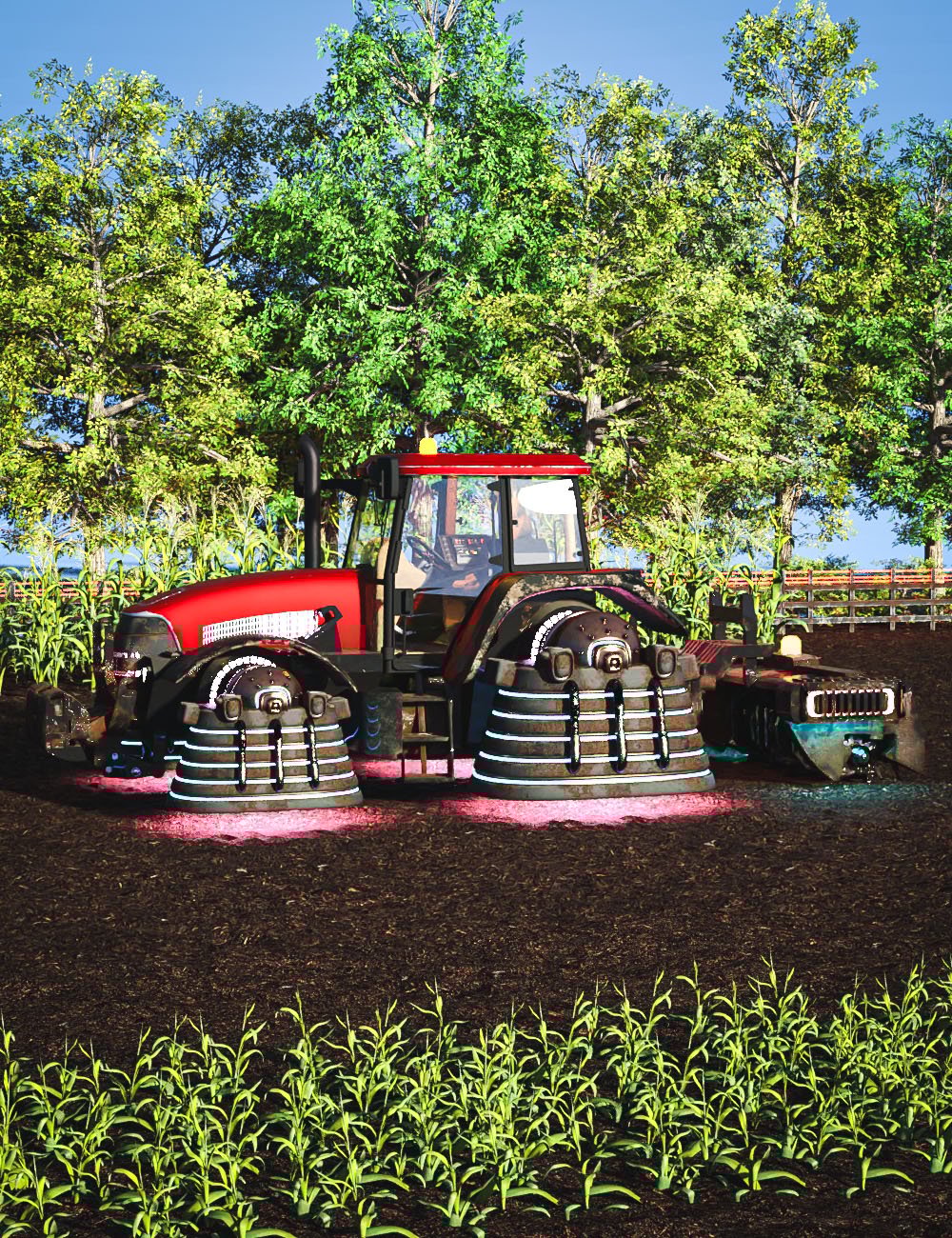 Sci-Fi Hover Tractor Prop Set