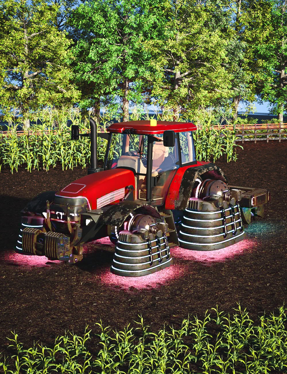 Sci-Fi Hover Tractor Prop Set