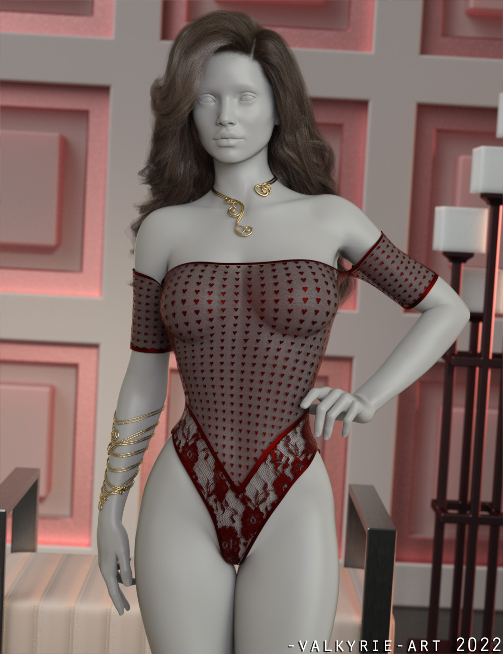 InStyle - JMR dForce Anne Lace Bodysuit for G8F by: valkyrie, 3D Models by Daz 3D
