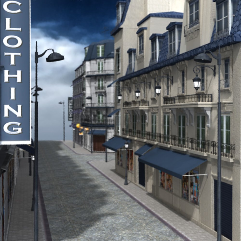 European Street for Poser by: VanishingPoint, 3D Models by Daz 3D