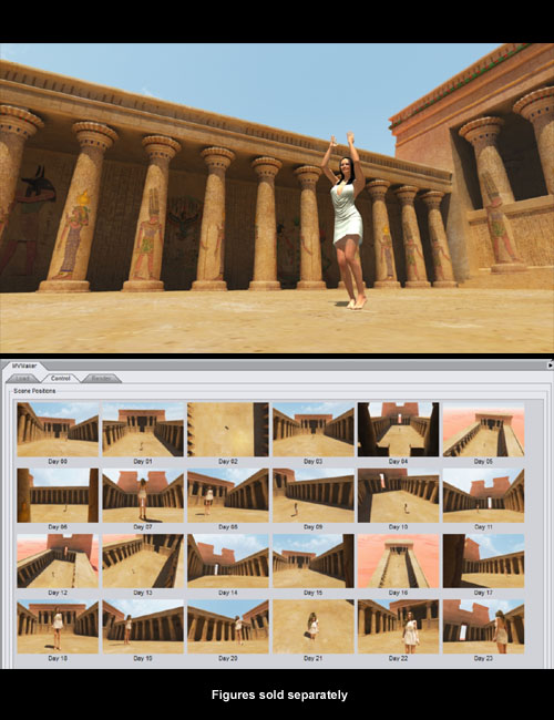 Movie Maker Egyptian Temple Day Background Pack