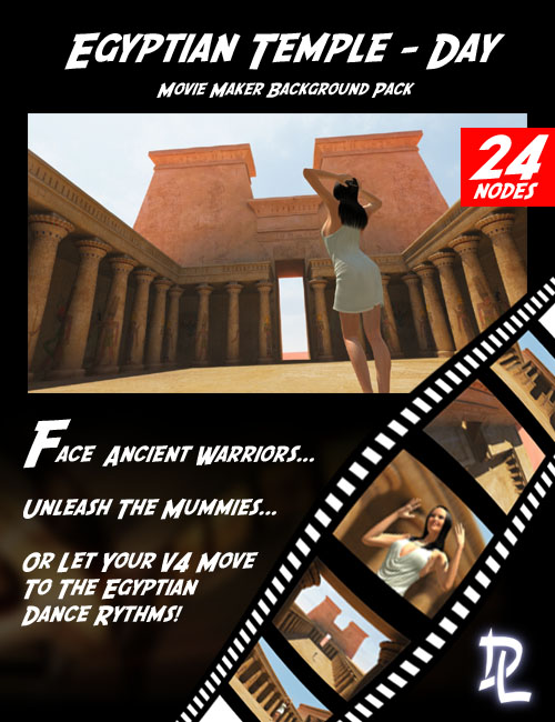 Movie Maker Egyptian Temple Day Background Pack by: Dreamlight, 3D Models by Daz 3D