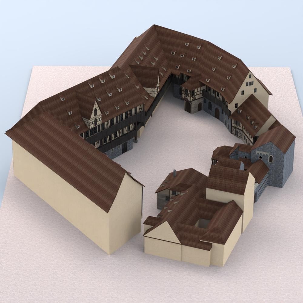 Medieval Courtyard for Poser by: VanishingPoint, 3D Models by Daz 3D
