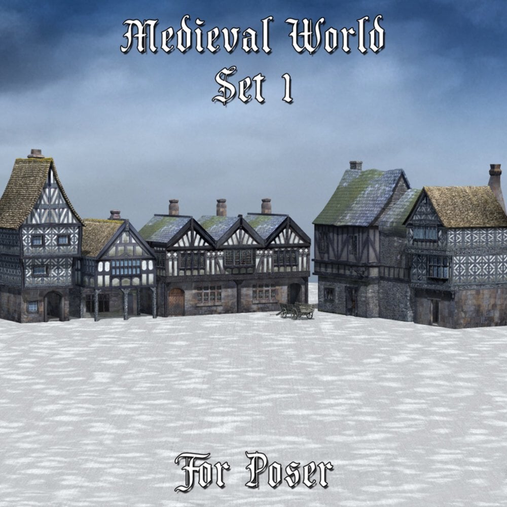 Medieval World Set 1 for Poser by: VanishingPoint, 3D Models by Daz 3D