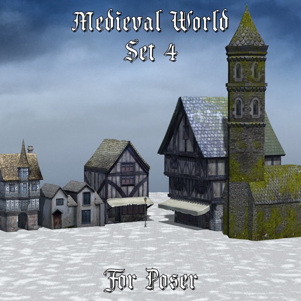 Medieval World Set 4 for Poser by: VanishingPoint, 3D Models by Daz 3D
