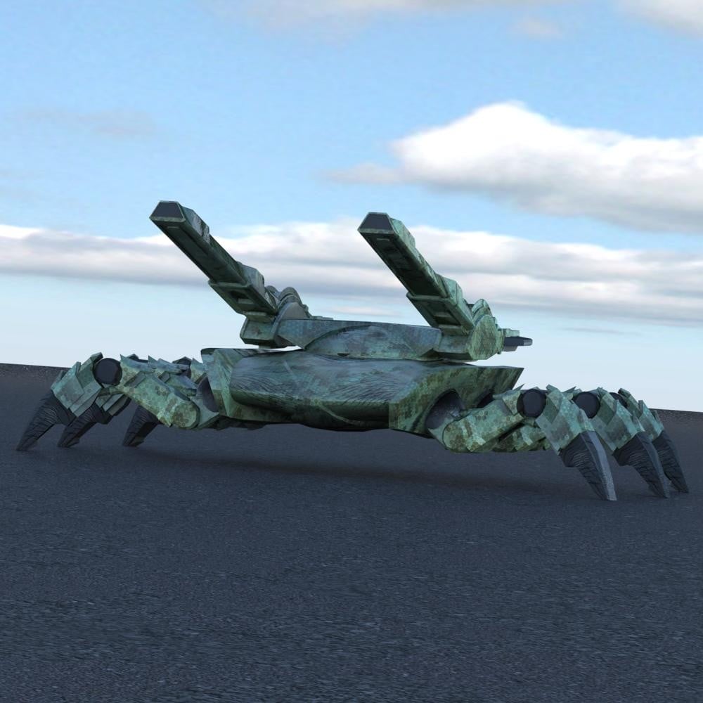 Spider Tank for Poser by: VanishingPoint, 3D Models by Daz 3D