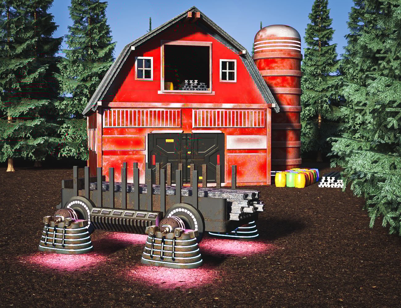 Sci-Fi Hover Trailer Prop Set