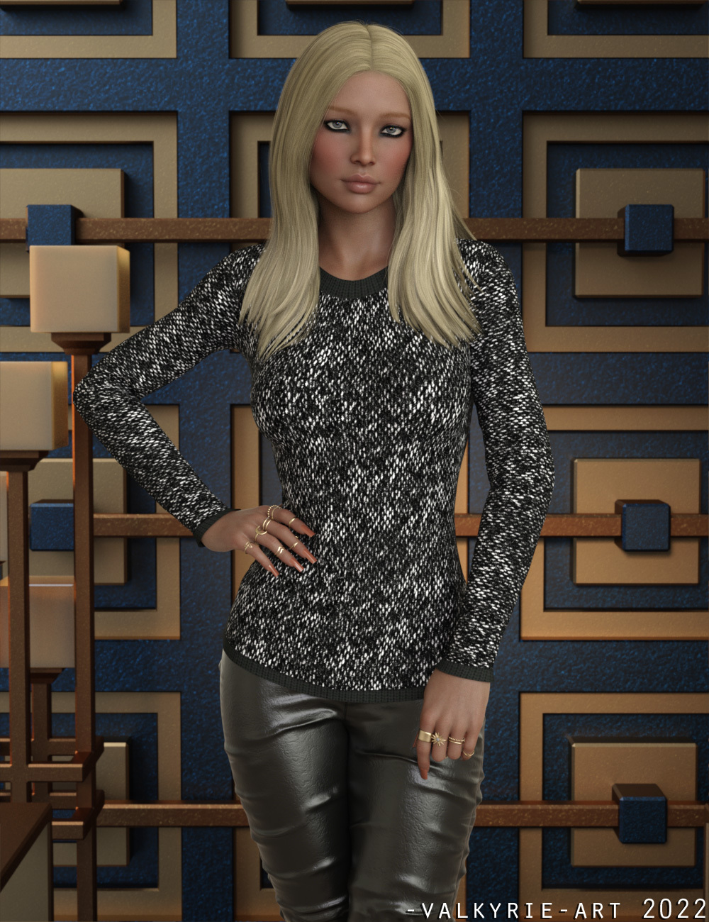 InStyle - dforce - Winter Tee - G8F by: valkyrie, 3D Models by Daz 3D