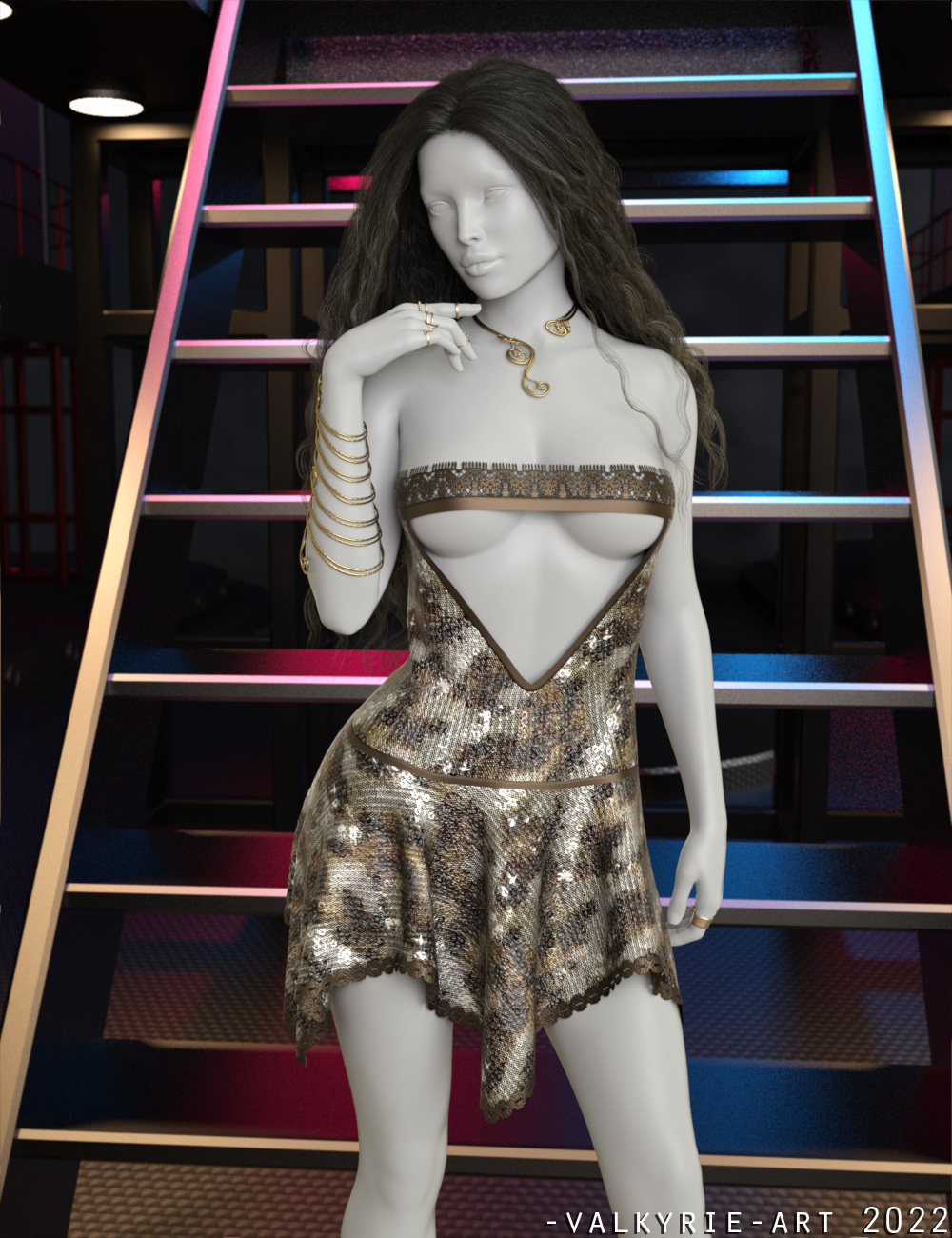 InStyle - dforce - Club Dress - G8F by: valkyrie, 3D Models by Daz 3D