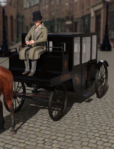 Victorian Carriage for Daz Horse