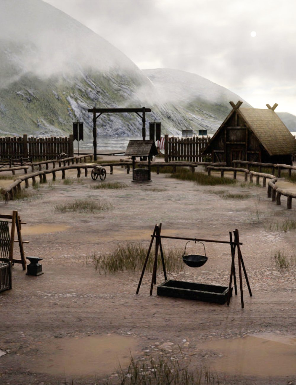 FG Viking Village Bundle by: IronmanFugazi1968, 3D Models by Daz 3D