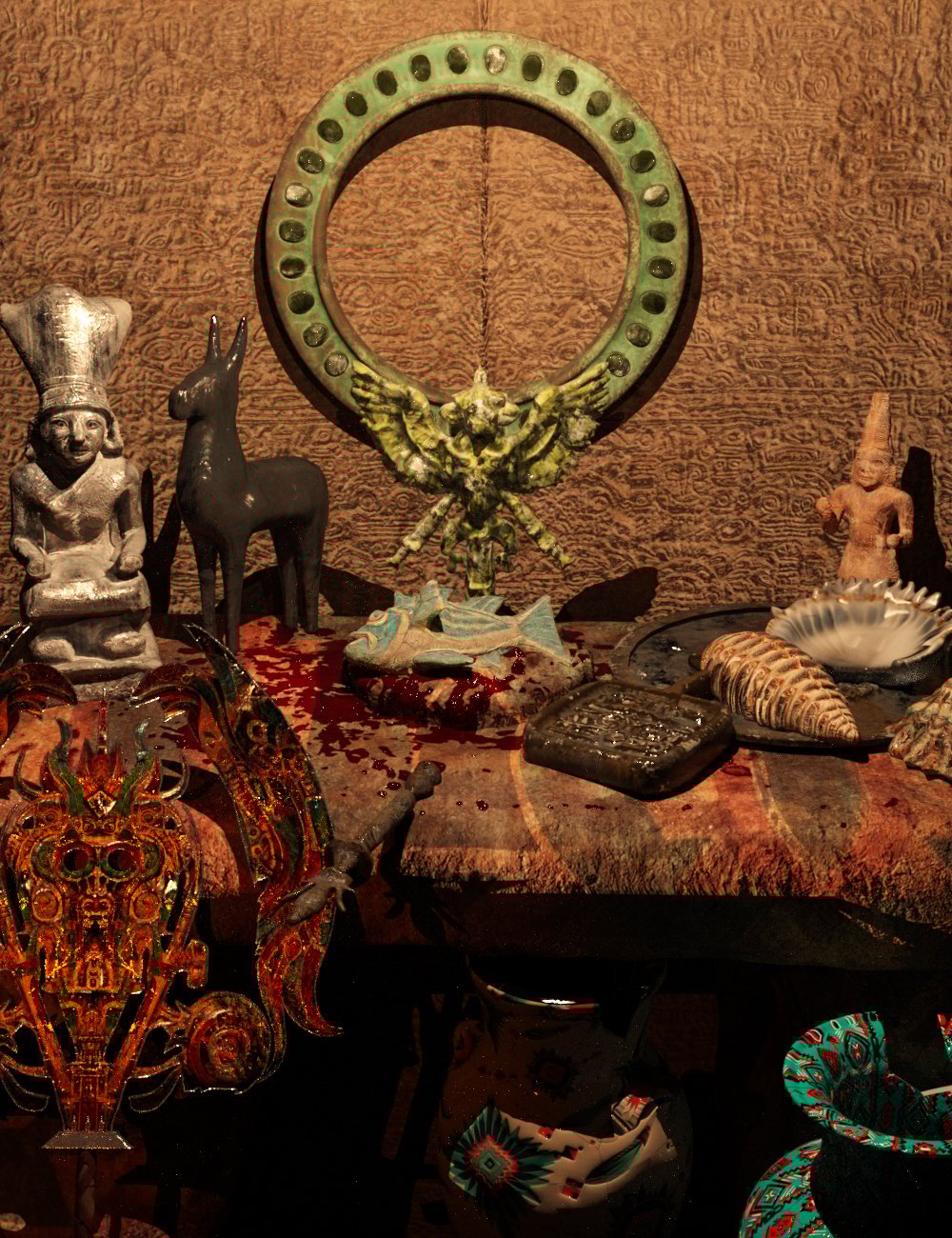 Inca Props by: JDA HDRI, 3D Models by Daz 3D