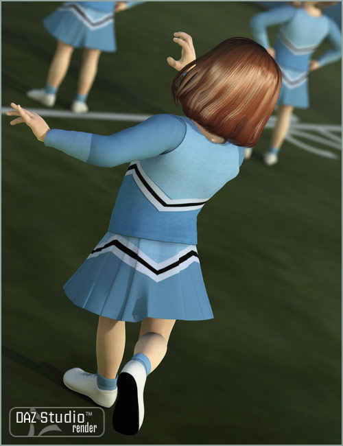 K4 Cheerleader Outfit by: Barbara Brundon, 3D Models by Daz 3D