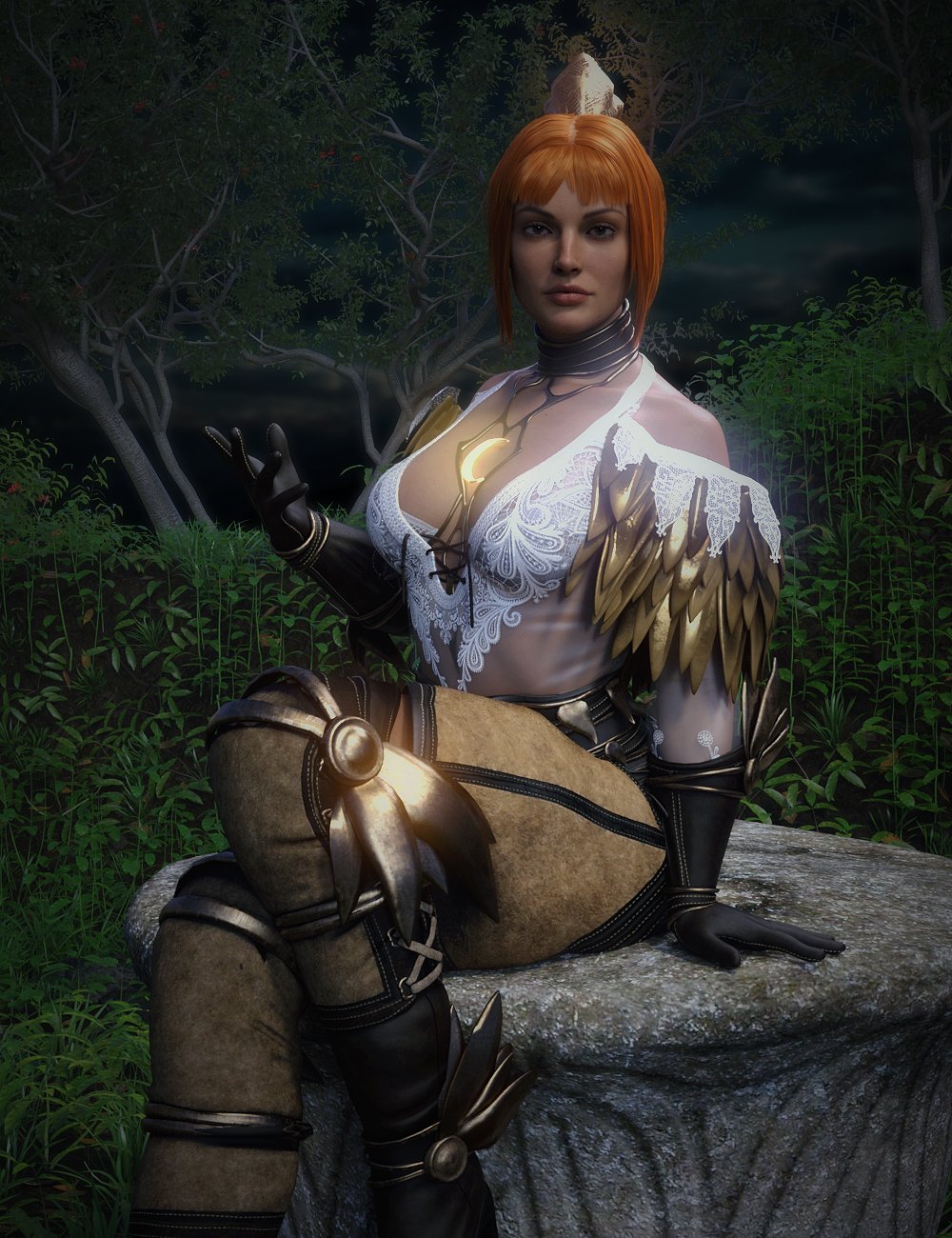 Arcane Druid Outfit for Genesis 8, 8.1 and 9 Females by: Val3dartbiuzpharb, 3D Models by Daz 3D