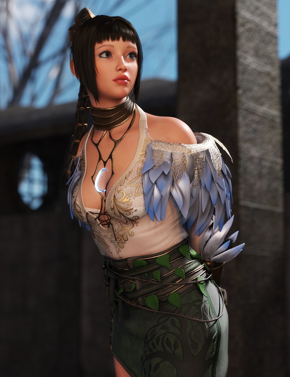 Arcane Druid Texture Add-On by: Val3dartbiuzpharb, 3D Models by Daz 3D