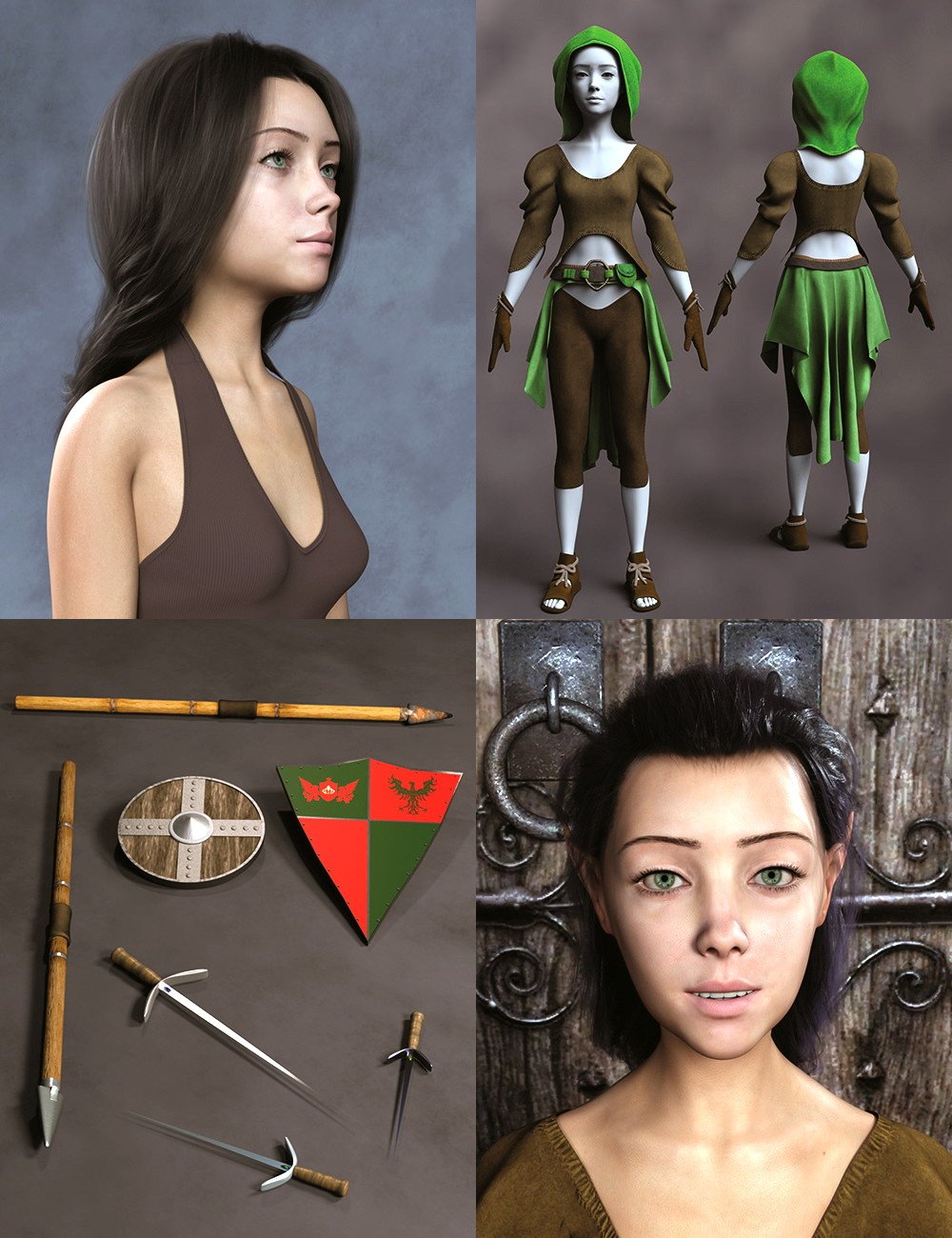 Adira Bundle for Genesis 9 by: SF-DesignKarth, 3D Models by Daz 3D