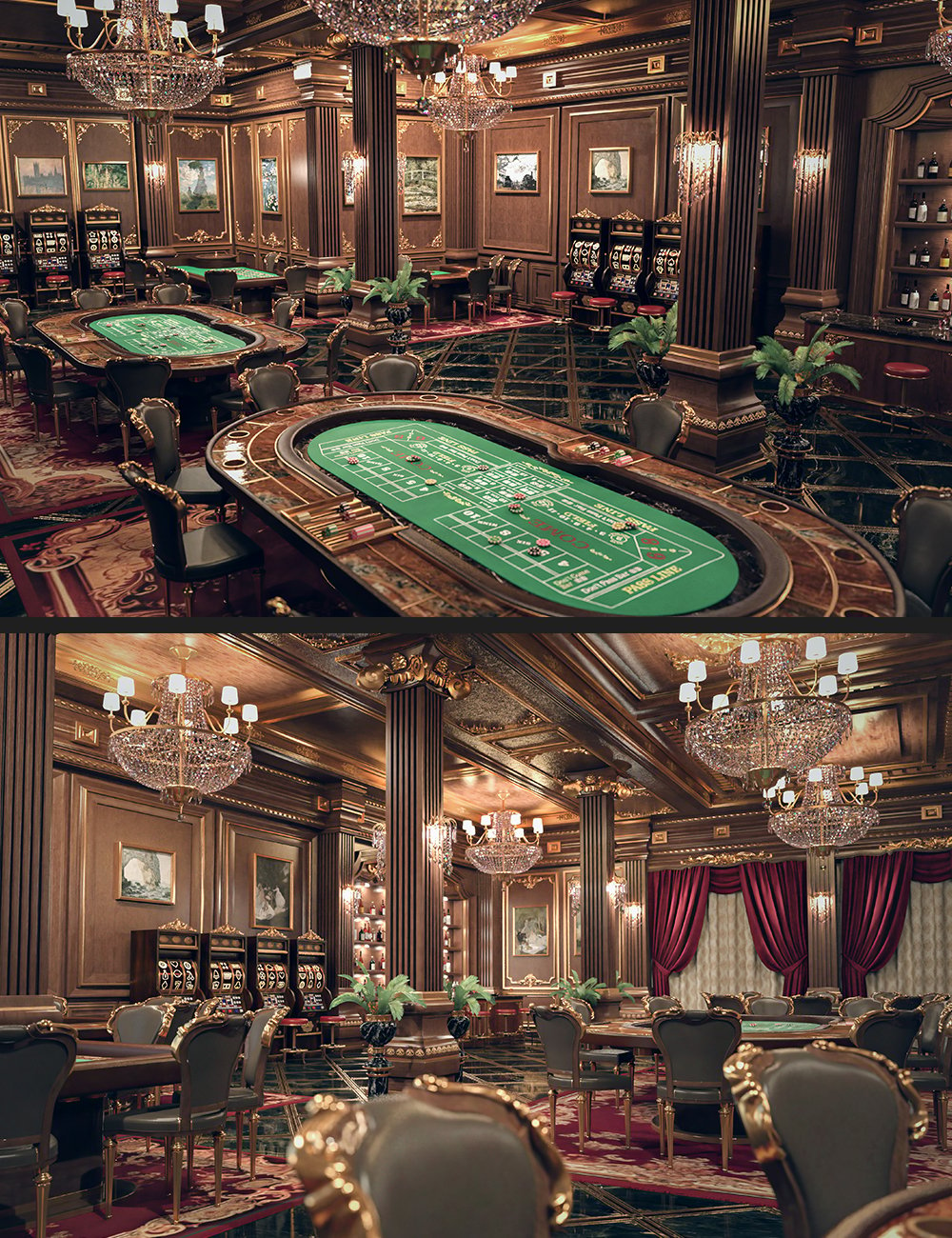 Luxury Casino Hall by: Polish, 3D Models by Daz 3D